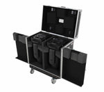 ProX XS-MH20WASHX2W ATA Moving Head Wash Fixture Case - 2 Units with Front Doors and 4" Casters