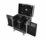 ProX XS-MH20WASHX2W ATA Moving Head Wash Fixture Case - 2 Units with Front Doors and 4" Casters