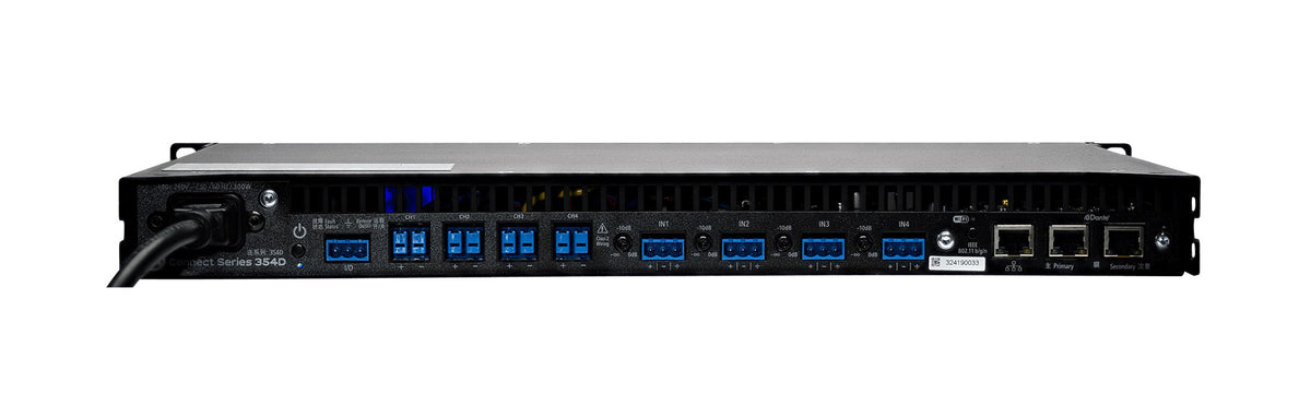 LEA Professional CS354D, 4-Channel Dante Smart Amplifier 350W per Channel by LEA Professional