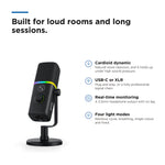 Gemini GSM-500 podcast and Vocal Dynamic Microphone with USB/XLR and Headphone Monitoring