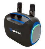 Gemini MPA-K100 portable Bluetooth Karaoke Speaker with 2 Wireless Mics and Party Lights