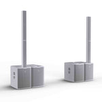LD Systems MAUI 44 G3 MIX W, 600W Active Cardioid Column PA System with 8-Channel Digital Mixer - White by Adam Hall