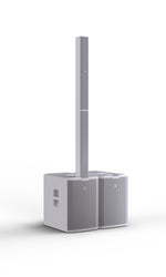 LD Systems MAUI 44 G3 W, 600W Peak Active Cardioid Column PA System with 15-Inch Subwoofer - White by Adam Hall