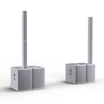 LD Systems MAUI 44 G3 W, 600W Peak Active Cardioid Column PA System with 15-Inch Subwoofer - White by Adam Hall