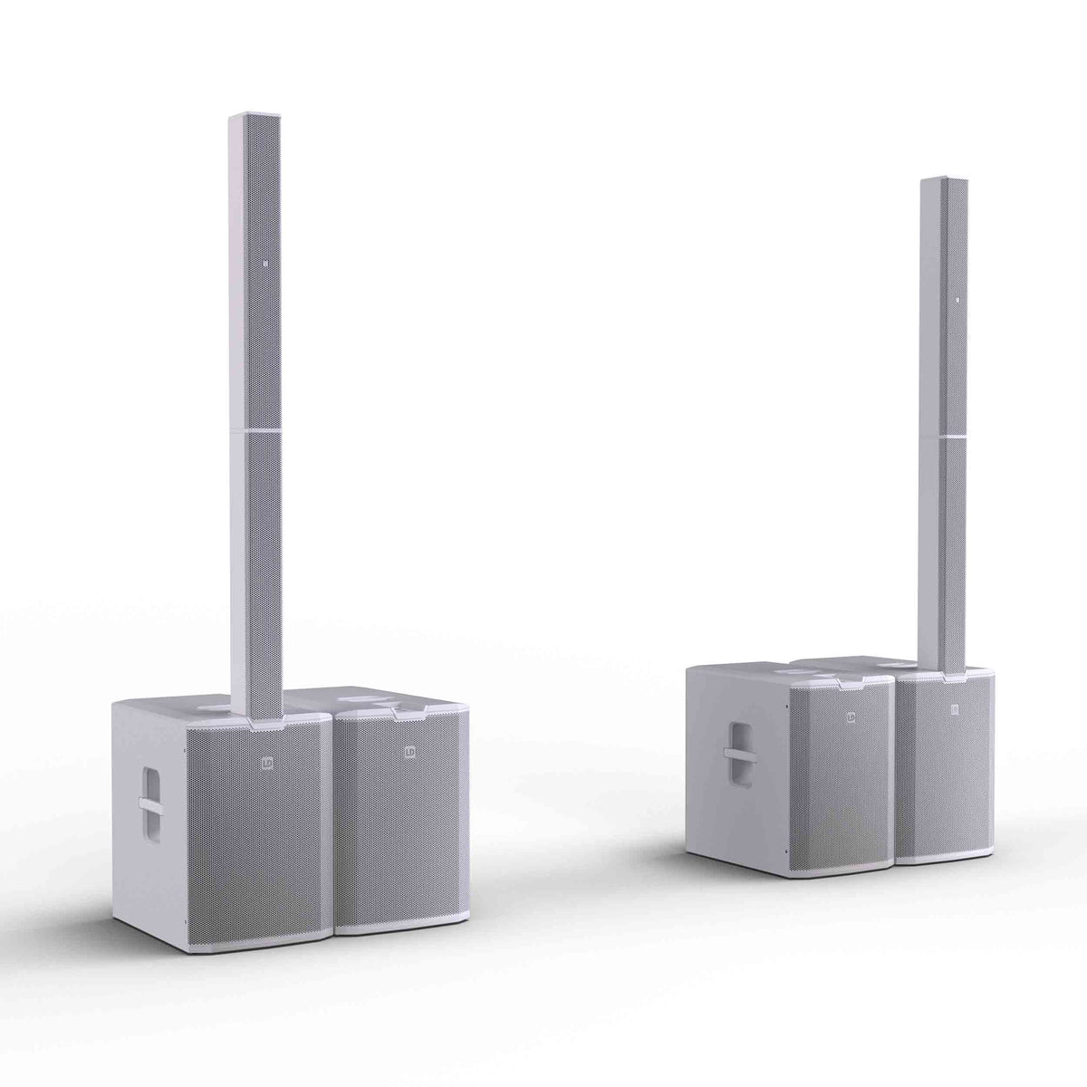 LD Systems MAUI 44 G3 W, 600W Peak Active Cardioid Column PA System with 15-Inch Subwoofer - White by Adam Hall