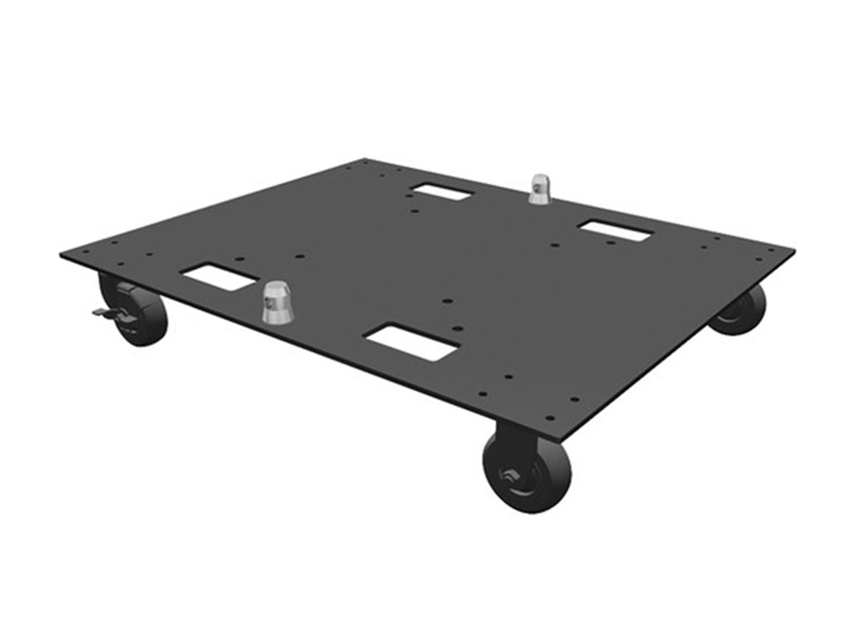 Global Truss BP-24X30-CAST-PK Steel Truss Base Plate with Casters - 24 × 30-Inch