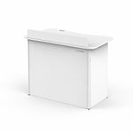 ProX XFH-MOVEWH, White Portable Folding Lightweight DJ Booth
