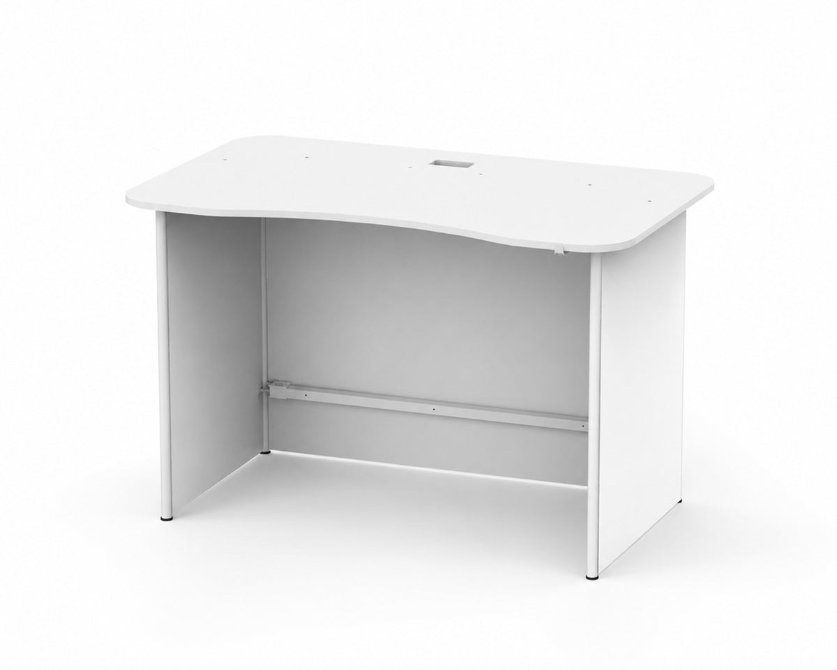 ProX XFH-MOVEWH, White Portable Folding Lightweight DJ Booth