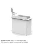 ProX XFH-MOVEWH, White Portable Folding Lightweight DJ Booth