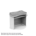 ProX XFH-MOVEWH, White Portable Folding Lightweight DJ Booth