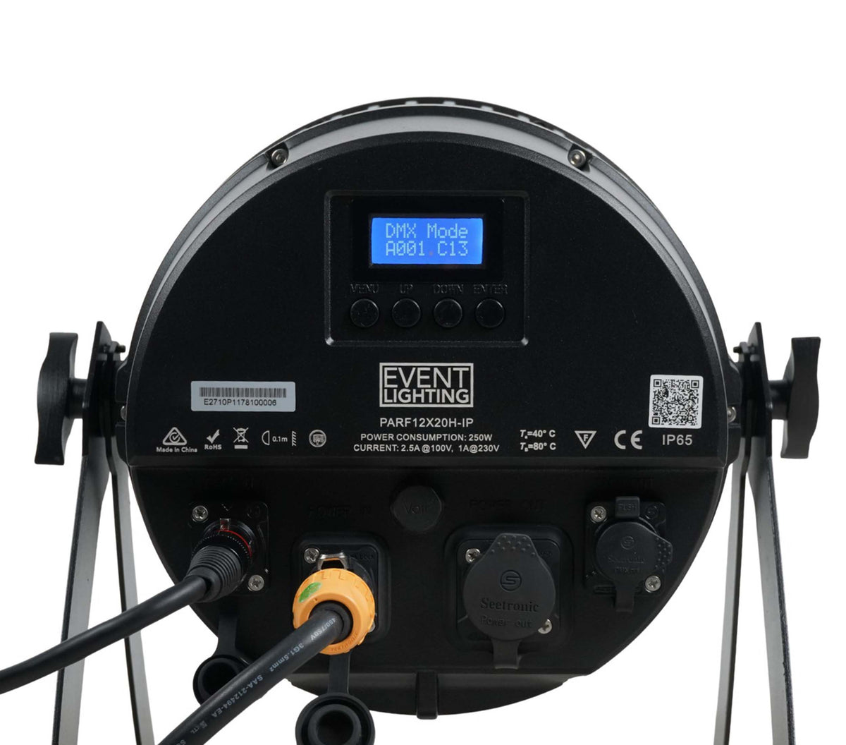Event Lighting PARF12X20H-IP IP65 Parcan RGBWAU LEDs with Electronic Frost - 12 × 20W by Antari Lighting