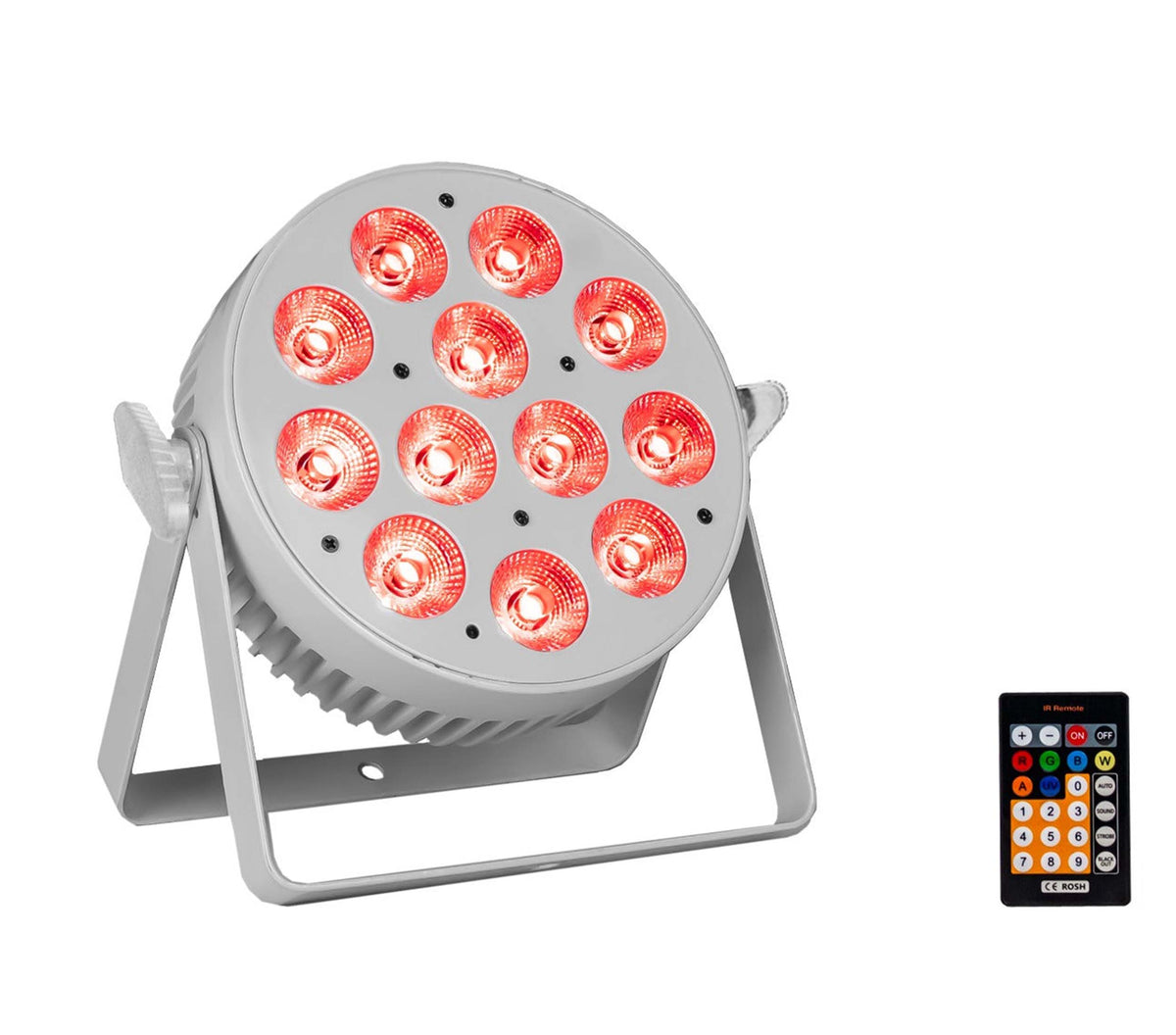Event Lighting PAR12X12L-WH Indoor Lite Par RGBWAU LEDs, White Housing - 12 × 12W by Antari Lighting