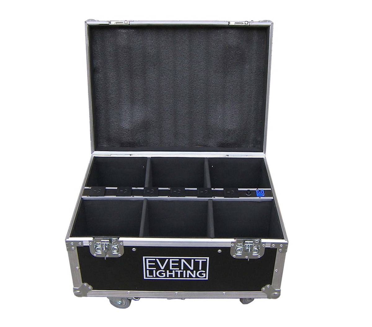 Event Lighting PAR9X12OBCAF 6-Way Charging Road Case Protective Transport and Integrated Power Distribution by Antari Lighting