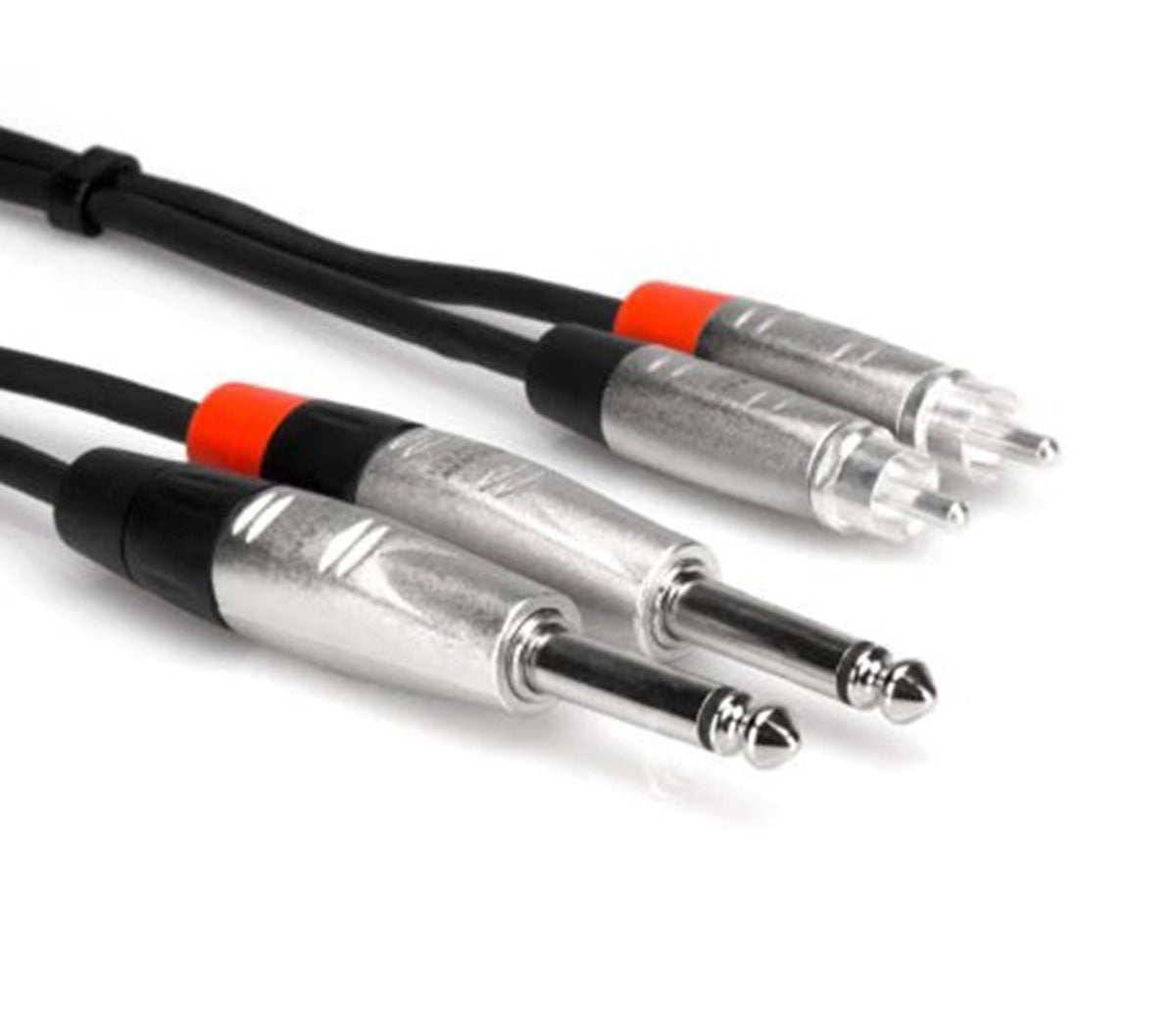 Hosa HPR0X2 Stereo Audio Cable Dual 1/4" TS Male to Dual RCA Male - Available in 3' to 20' by HOSA