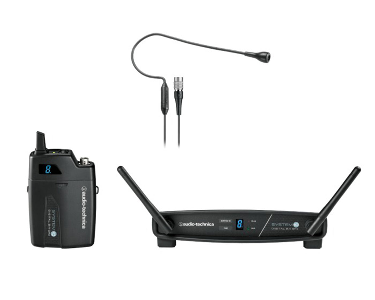 Audio-Technica ATW-1101/H92 System 10 Digital Wireless Omni Earset Microphone System - Black by Audio-Technica