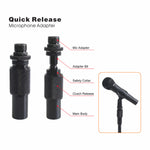 ProX X-MICQRCX5, Quick Release Mic Clip Adapter 5 Pack with 10 Thread Inserts by ProX