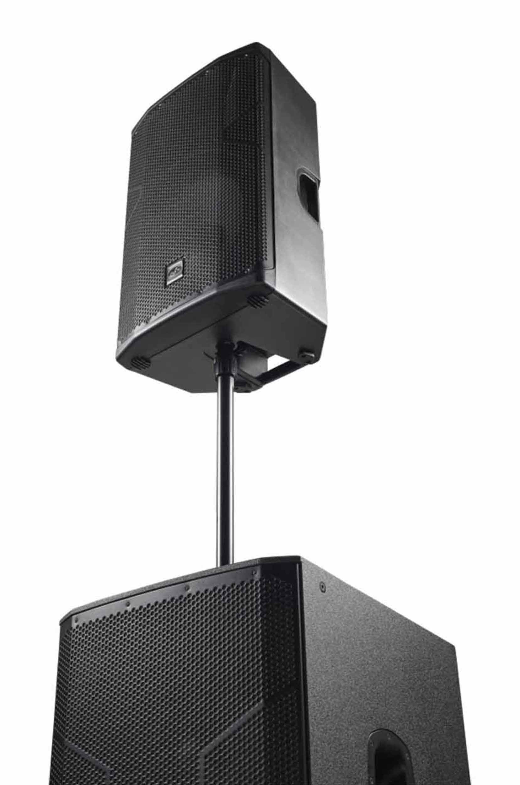DAS Audio 412ACVR12MIC25TIE 12-Inch Powered Speaker DJ Package with Cover and Cable by DAS Audio