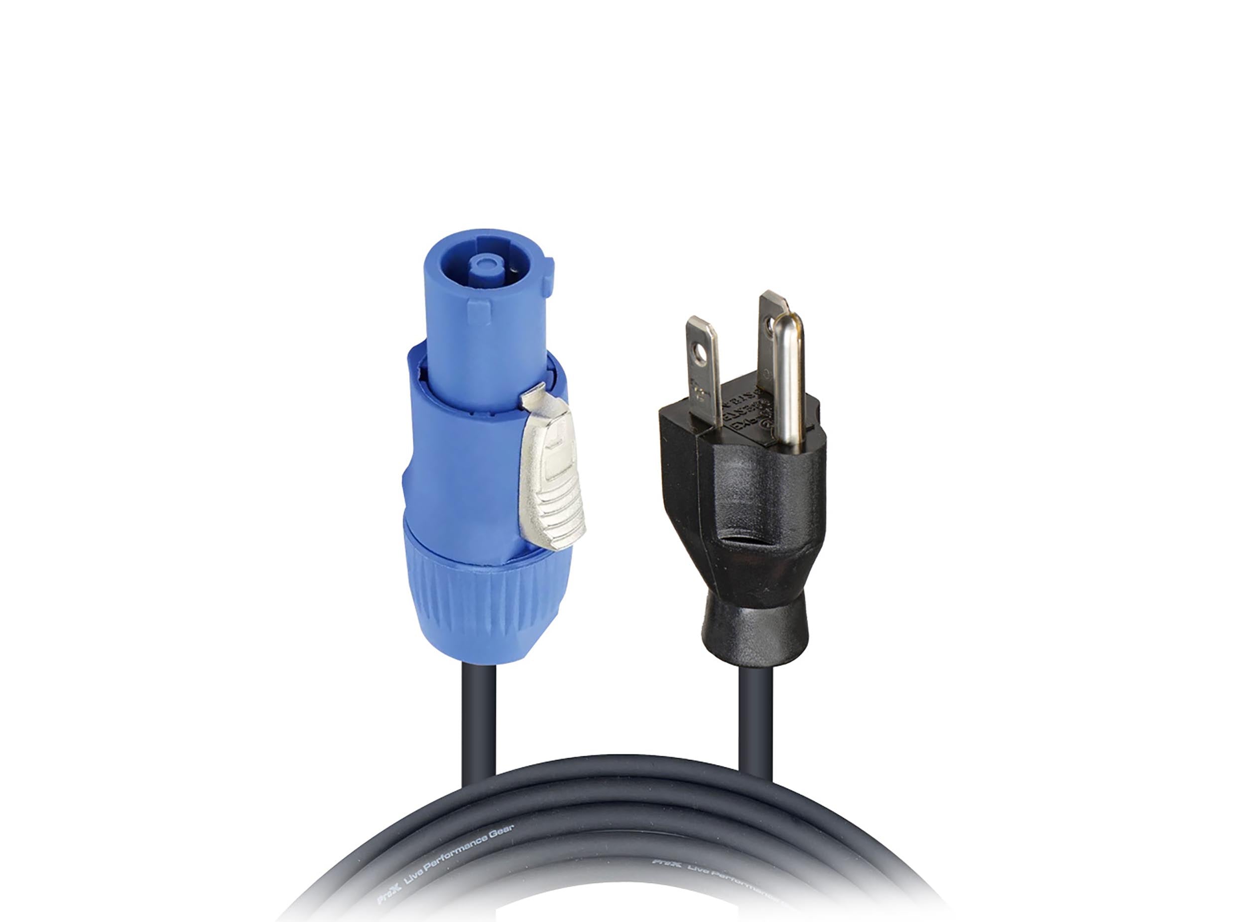 ProX XC-PWCE14-25, 14 AWG High Performance NEMA 5-15 Edison to Blue Male Power Connection Power Cord - 25 Feet