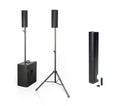 dB Technologies ES1203DP Portable Stereo Sound System DJ Package with Design Pole - Black by DB Technologies