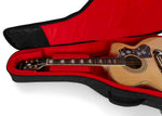 Gator Cases GT-JUMBO-BLK Transit Series Jumbo Acoustic Guitar Gig Bag with Charcoal Exterior - Black by Gator Cases