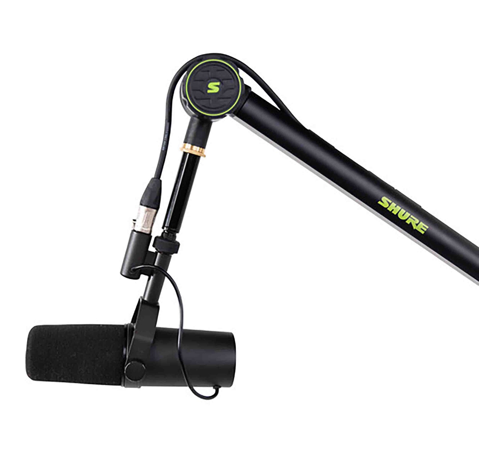 Shure SM7DB Podcast Vocal Mic DJ Package with Studio Headphones and Boom Stand plus 15' XLR by Shure