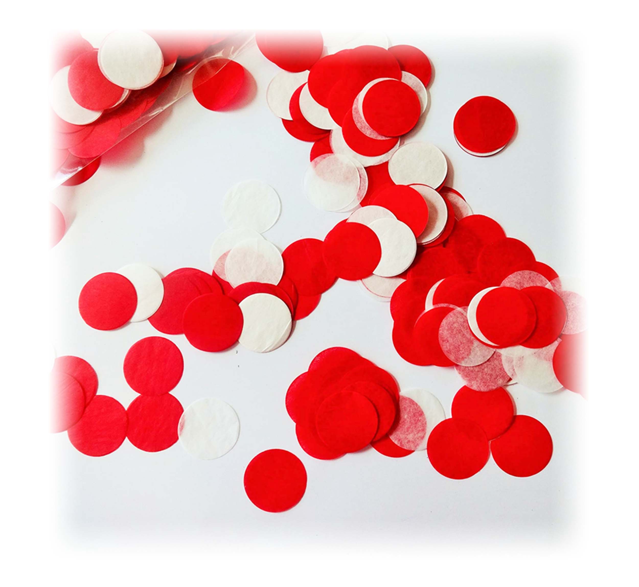 Acue Lighting Confetti – Red & White Dots, High-Quality Paper for Confetti Machine Effects by Acue Lighting