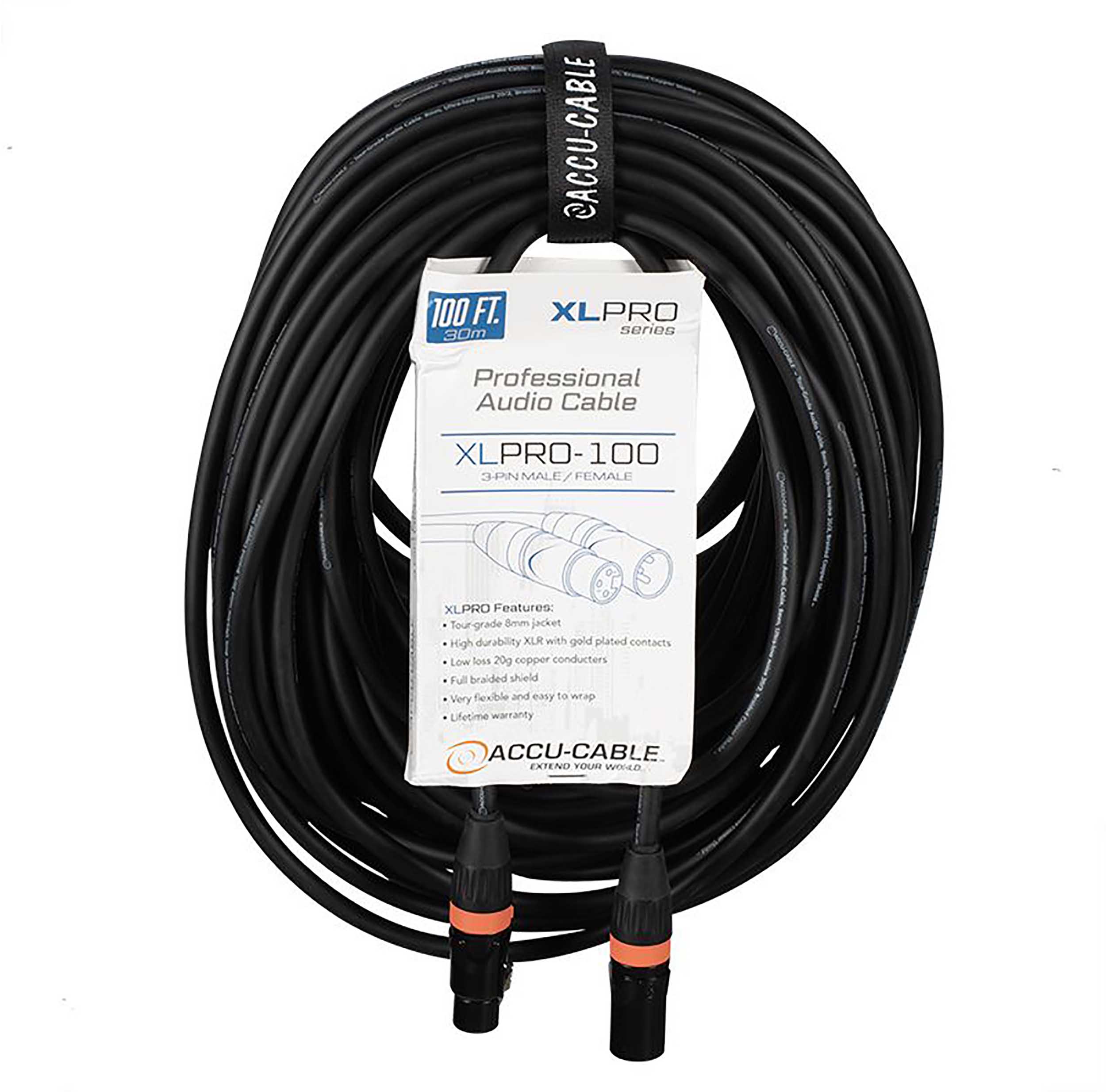 Accu-Cable XLPRO, Professional Audio Cable with Male to Female XLR Connections by Accu Cable
