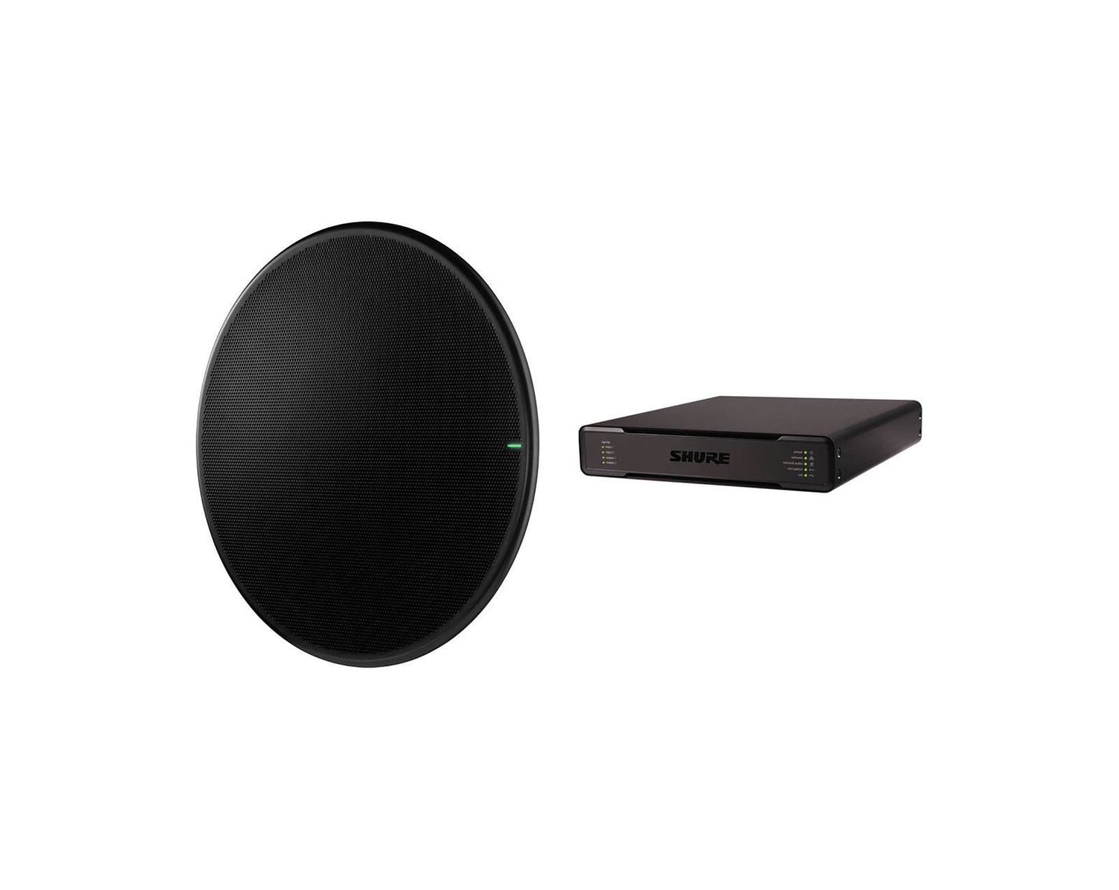 Shure MXA920 Conferencing Room Bundle Contains Ceiling Mic Array and P300-IMX Processor for Enhanced Audio Conferencing by Shure