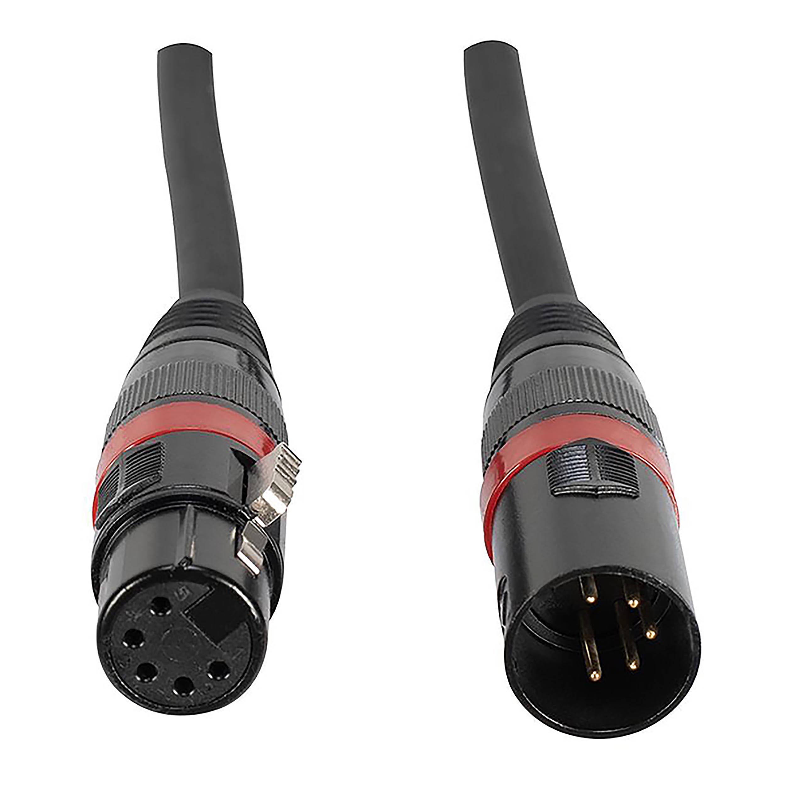 Accu-Cable AC5PDMX5, 5-Pin Male To 5-Pin Female Connection DMX Cable - 5 Ft by Accu Cable