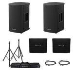 Pioneer Dj XPRS82, 8-Inch Full-Range Speaker DJ Package with Speaker Covers, Stands and Cables by Pioneer DJ