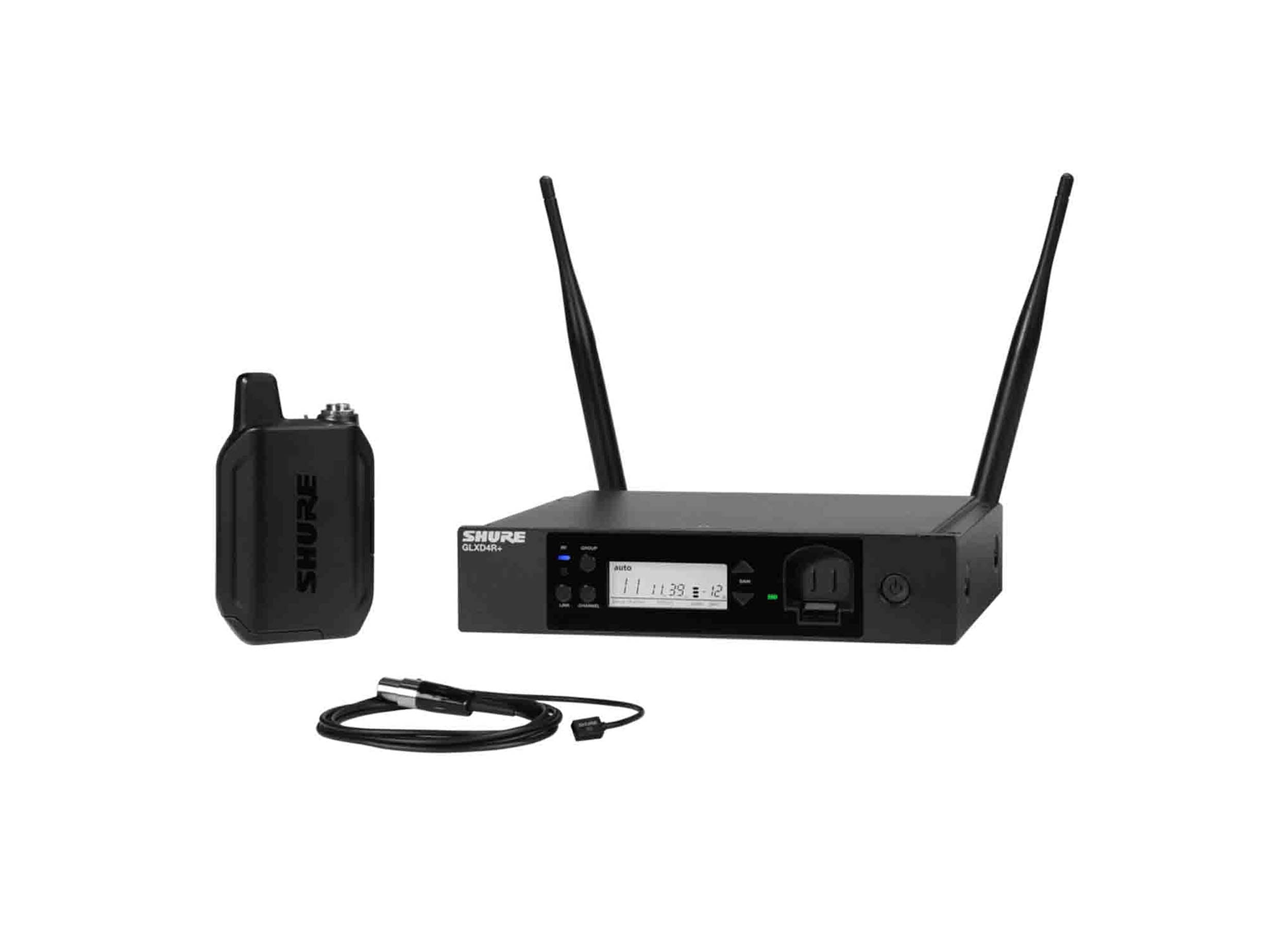 Shure GLXD14R+/93-Z3, Digital Wireless Rack System with WL93 Lavalier Microphone by Shure