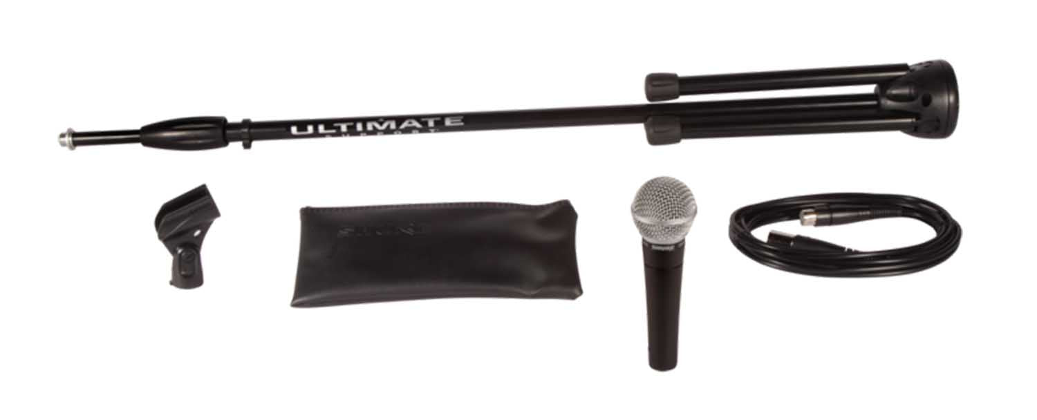 Shure SM58-CN BTS Stage Performance Kit with SM58 Microphone, 3-pin XLR Connector and Tripod Stand by Shure