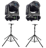 JMAZ Attco Spot 100 Moving Head Package 2PC with Stands - 2 Pieces by JMAZ