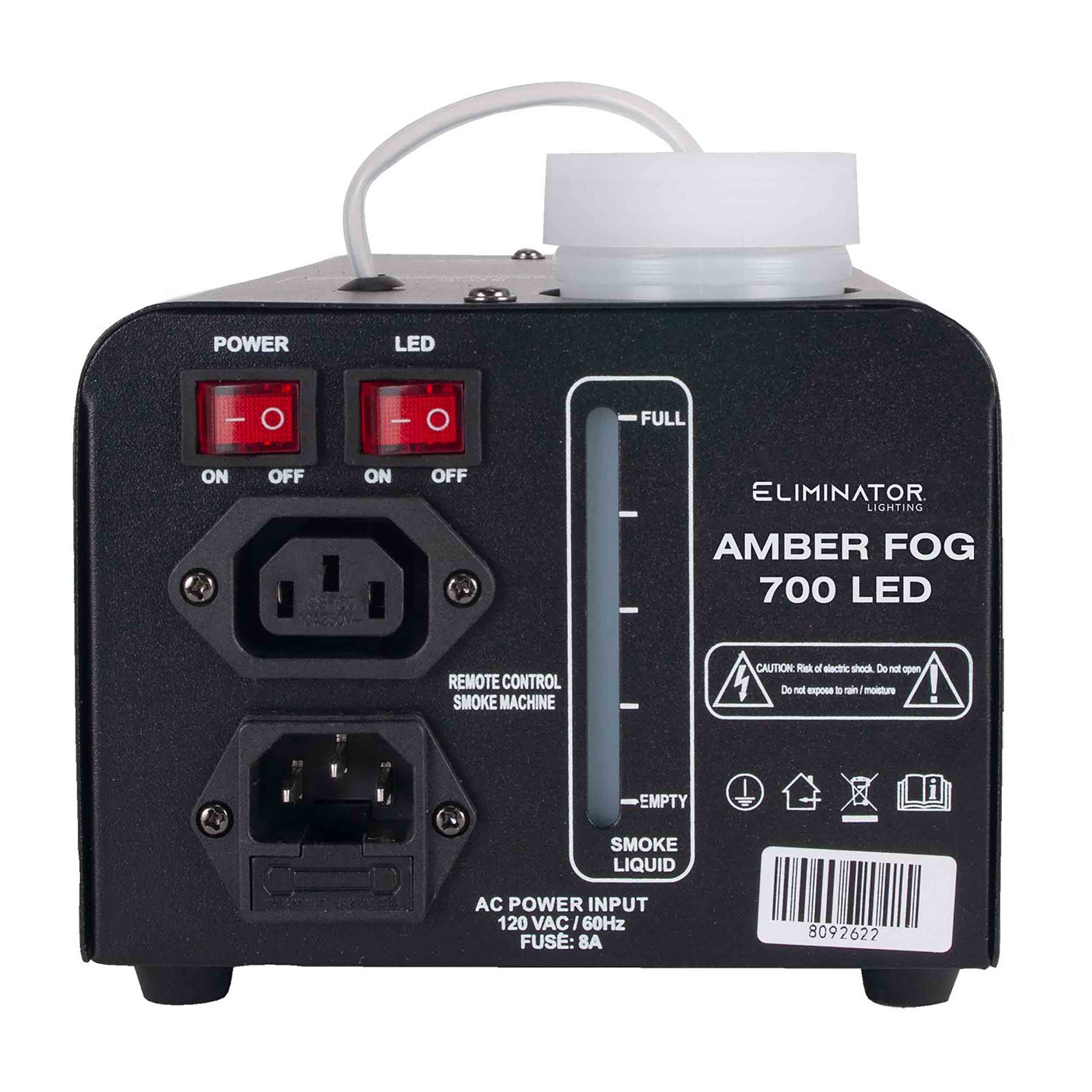 Eliminator Lighting Amber FOG 700 LED, Fog Machine with 3 Amber LEDs