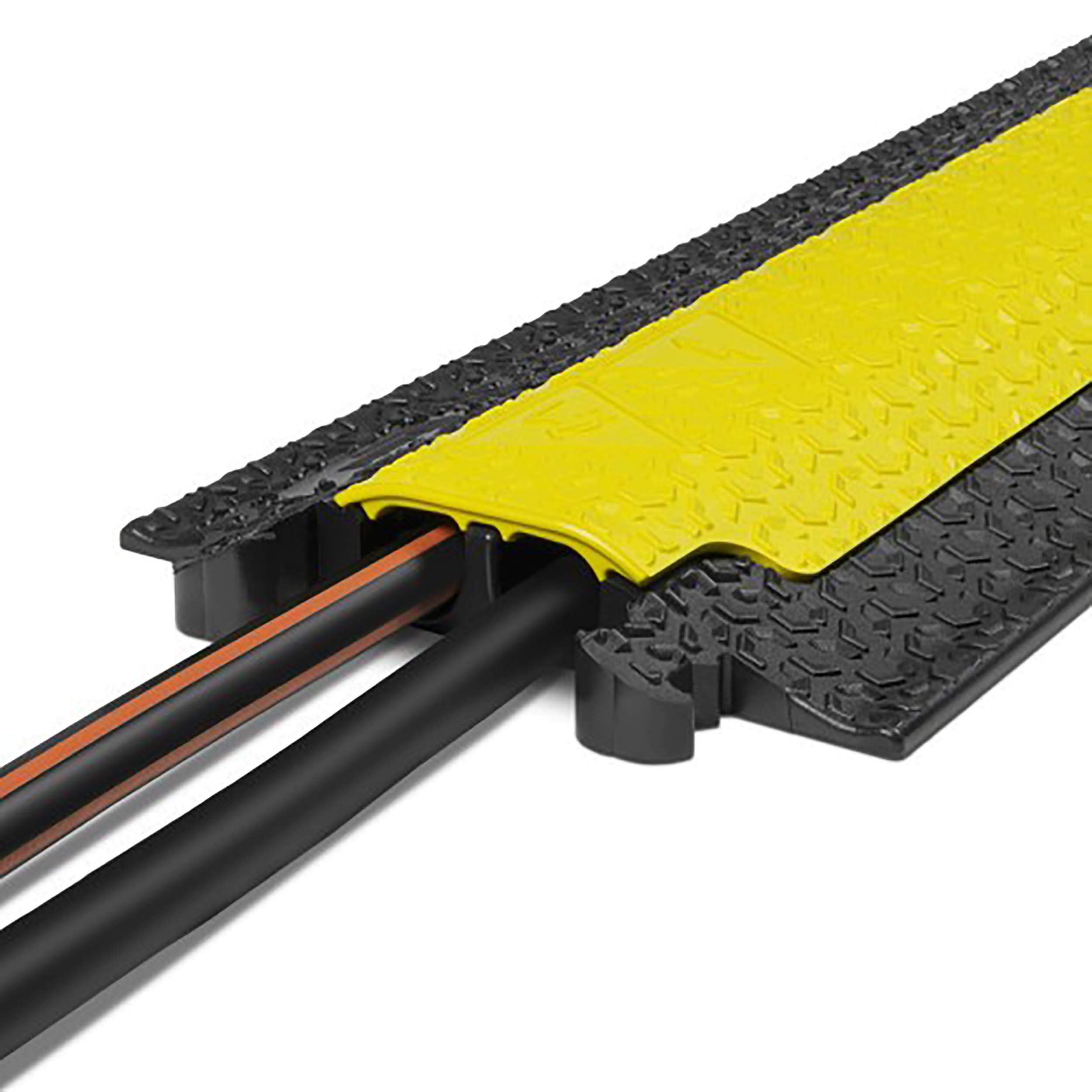 Defender 86100, 2 Channels Medium Duty Cable Protector - Black/Yellow by Defender
