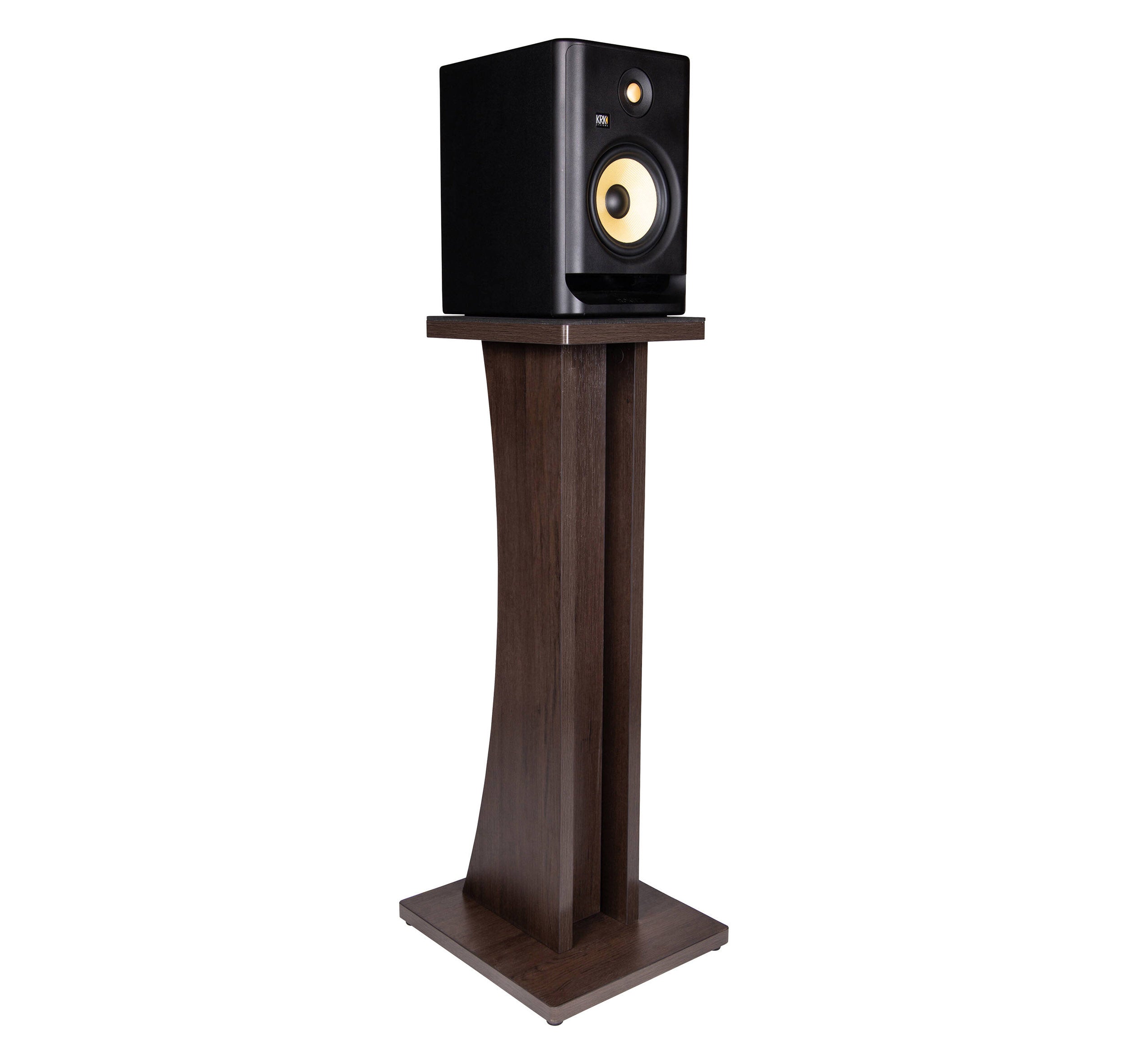 Gator GFW-ELITESPKSTMN-BRN Elite Series Studio Monitor and Speaker Stand - Brown by Gator Cases