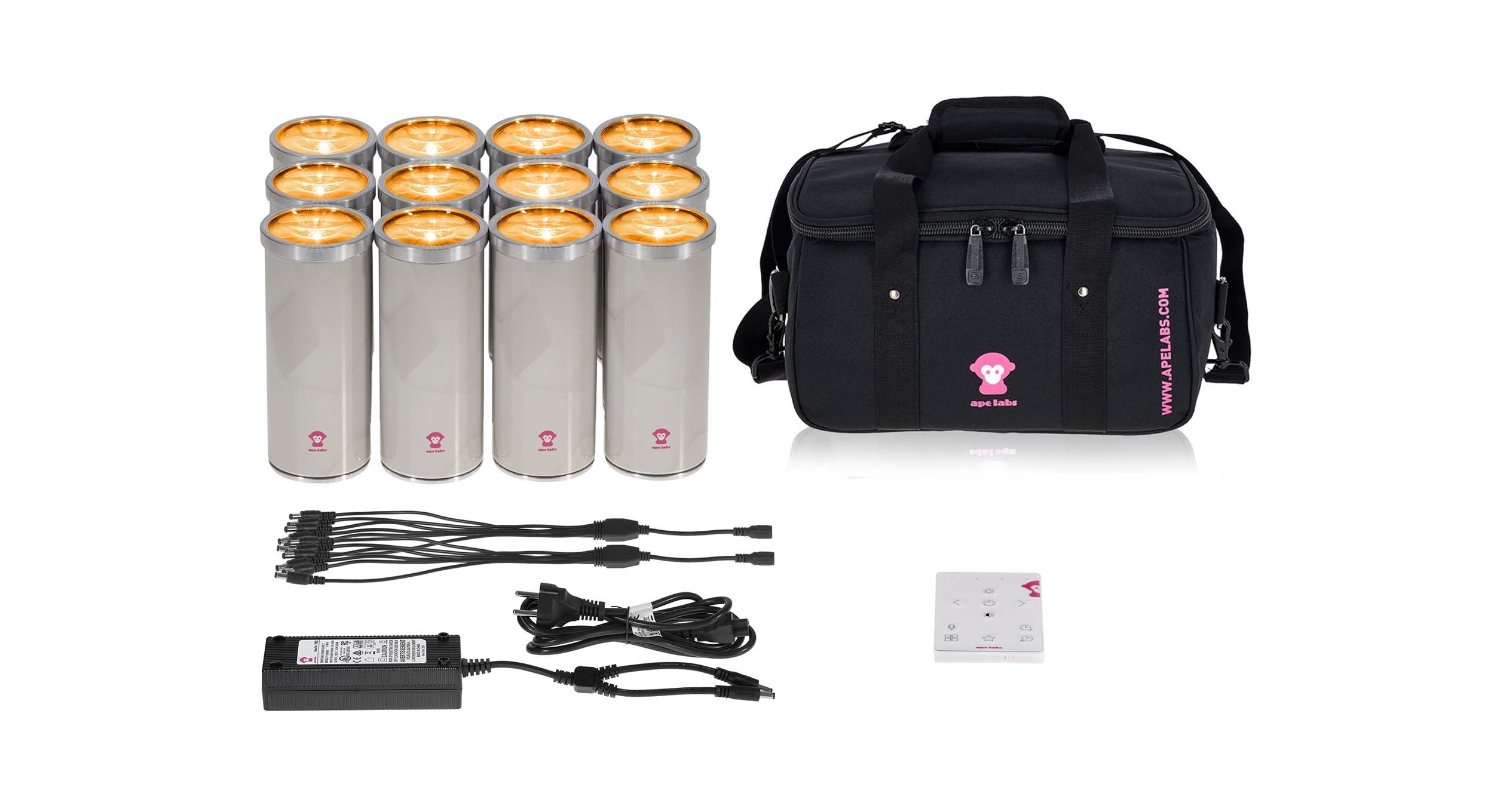 Ape Labs Can 2.0 IP LED Par Light - Wireless Battery Powered Lighting for Events by Ape Labs