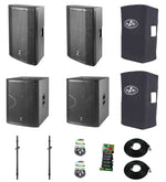 DAS Audio 415ACVR15718ATSP1, Powered Speakers DJ Package with Subs by DAS Audio