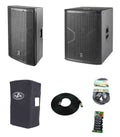 DAS Audio 415ACVRALTEA15718A Powered Speaker DJ Package with Subwoofer by DAS Audio