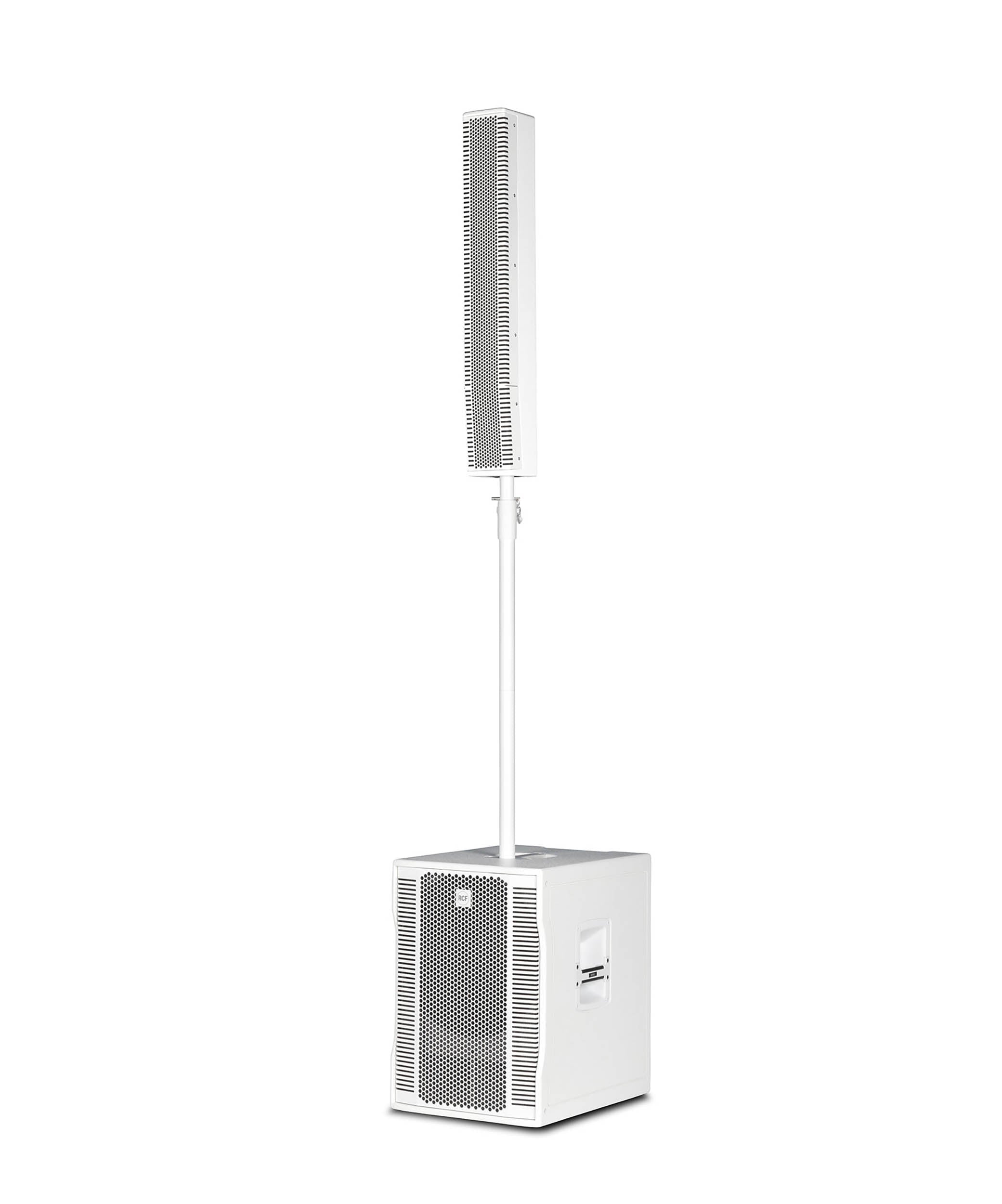 RCF EVOX-12-SYSTEM-W Active 15" 2-Way 1400W Portable Line Array PA System - White by RCF