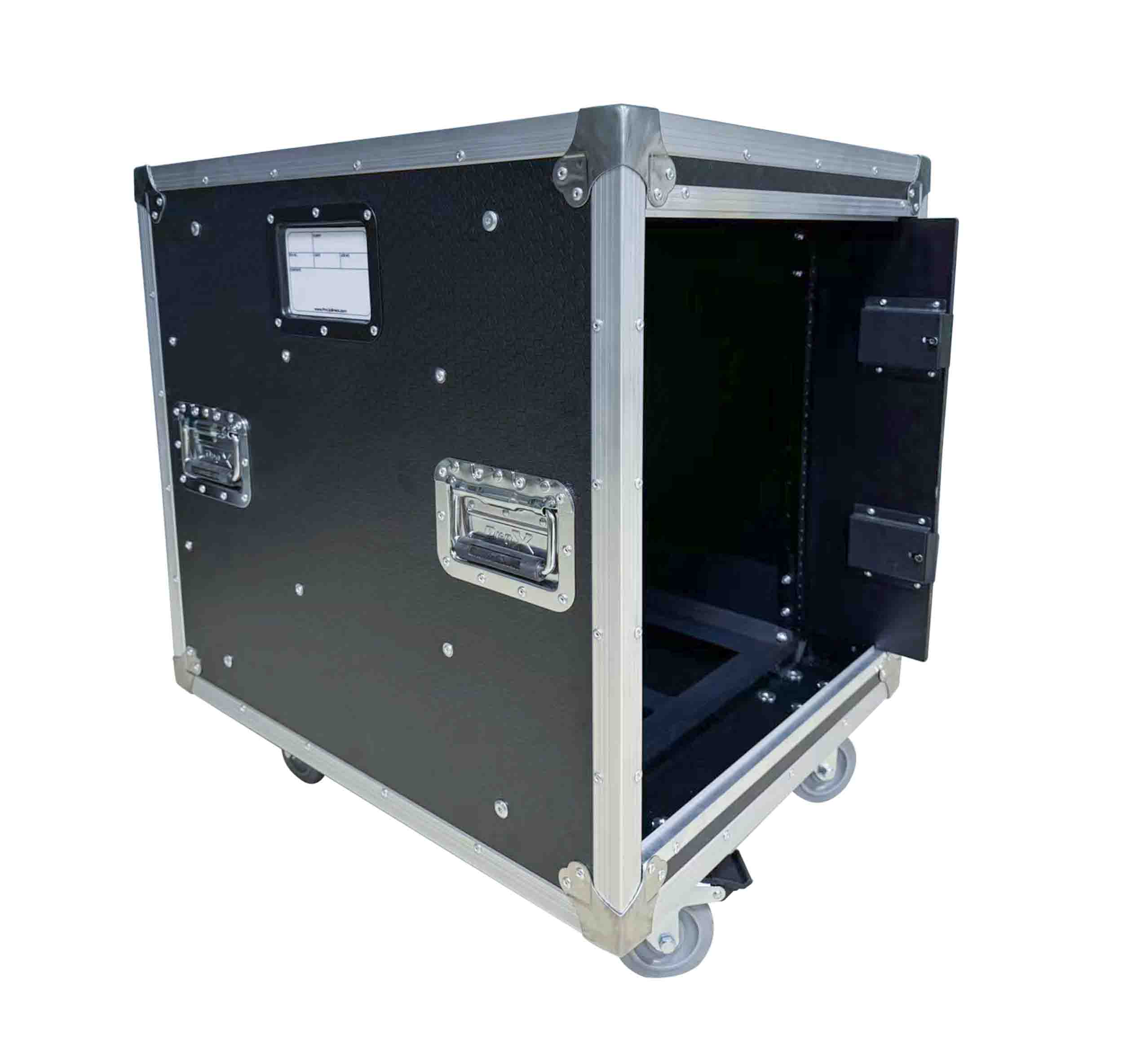ProX T-16USLAM24, 16U 24" Deep Vertical Rack Shock Mount Case with 2 Sliding Slam Doors and 4" Caster Wheels by ProX Cases