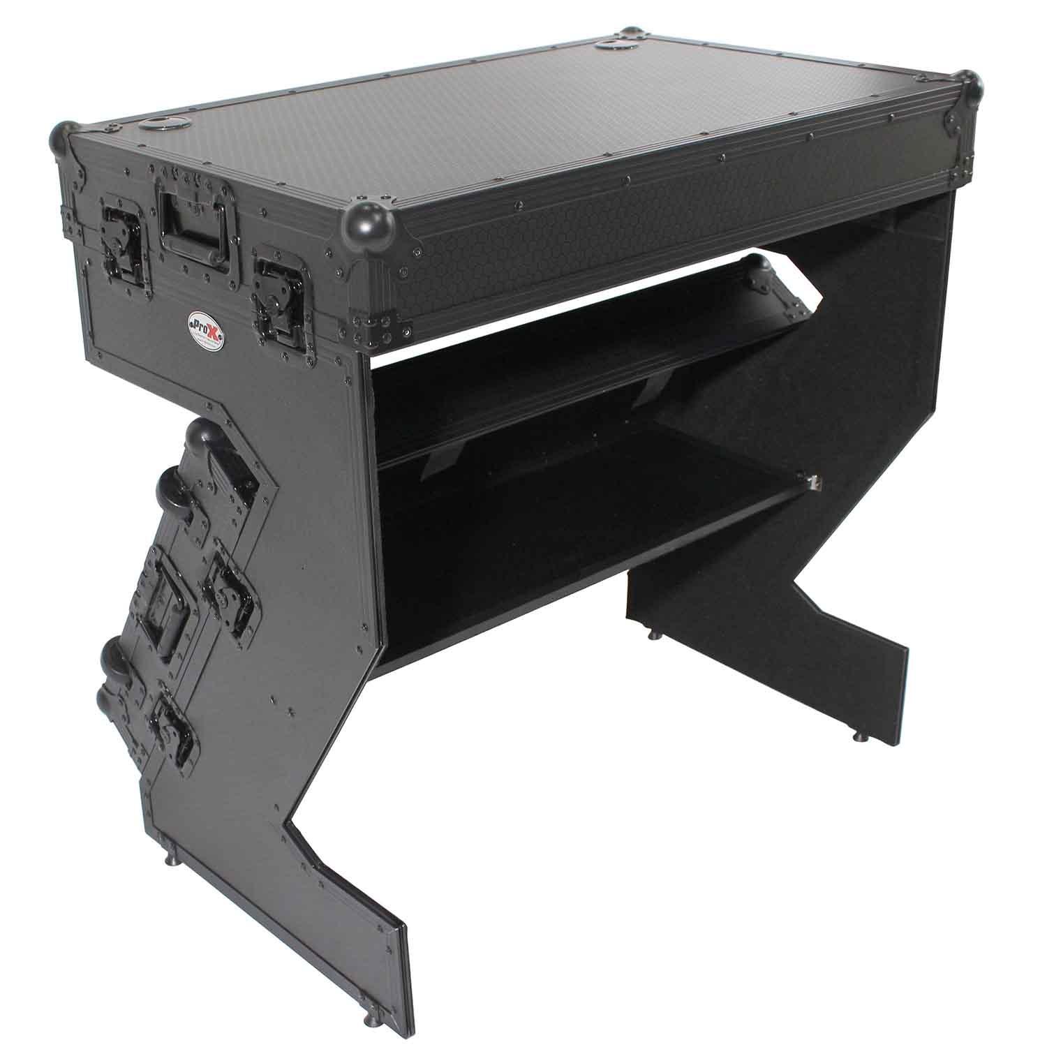 ProX XS-ZTABLEBL JR, DJ Workstation & Flight Case Table With Wheels - Black by ProX Cases
