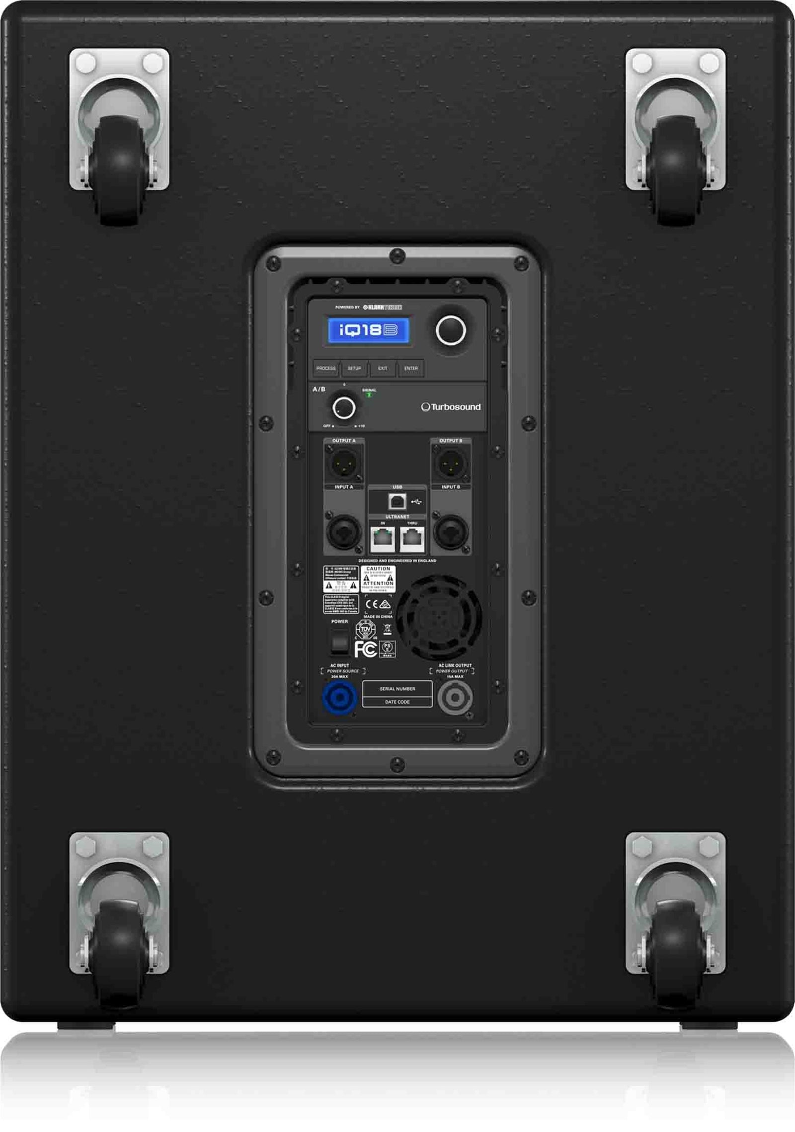 Turbosound iQ18B, 3000 Watt 18" Powered Subwoofer with Klark Teknik DSP Technology by Turbosound