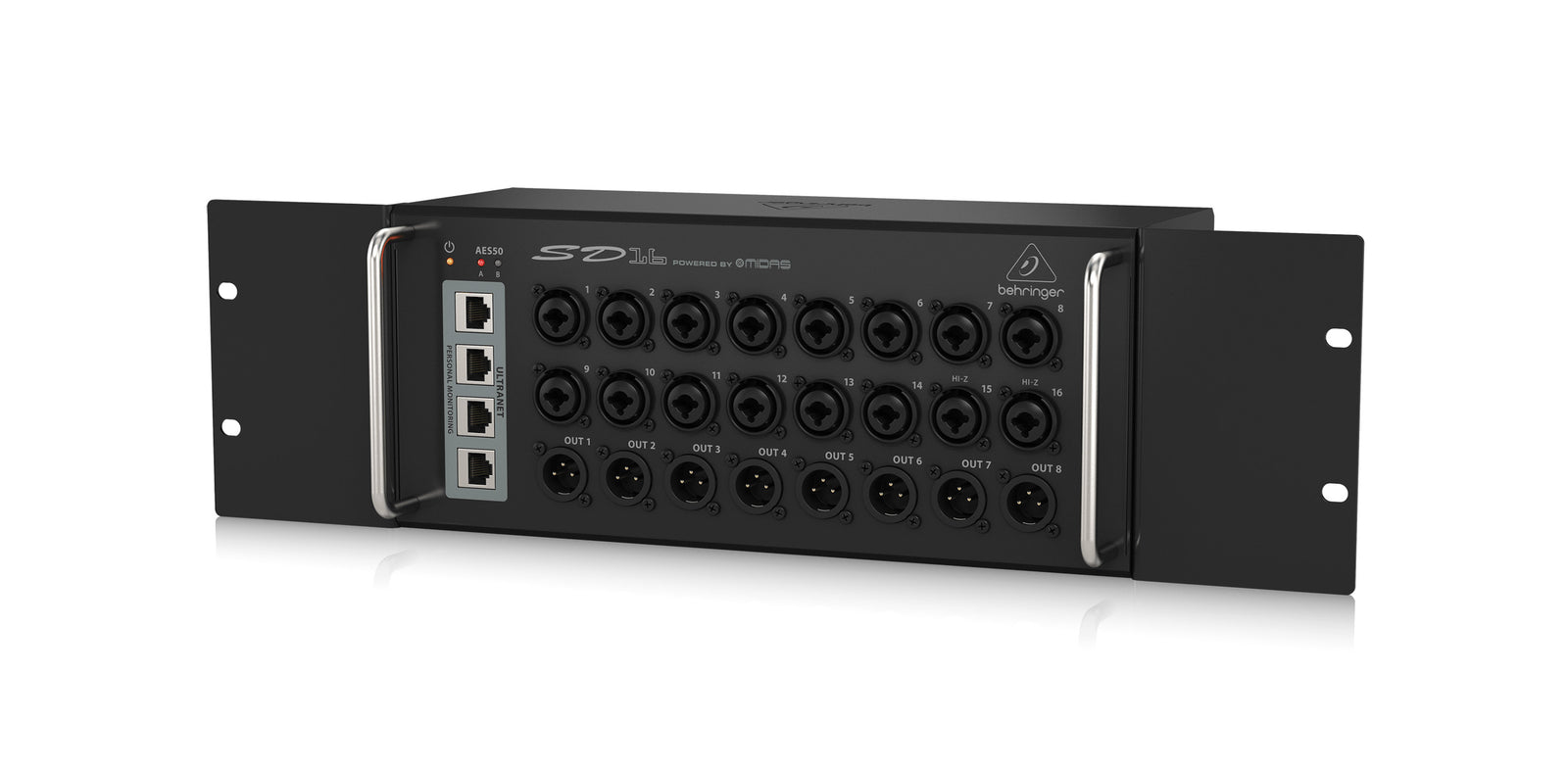 Behringer SD16, 8 Outputs Stage Box with 16 Remote-Controllable Midas Preamps by Behringer