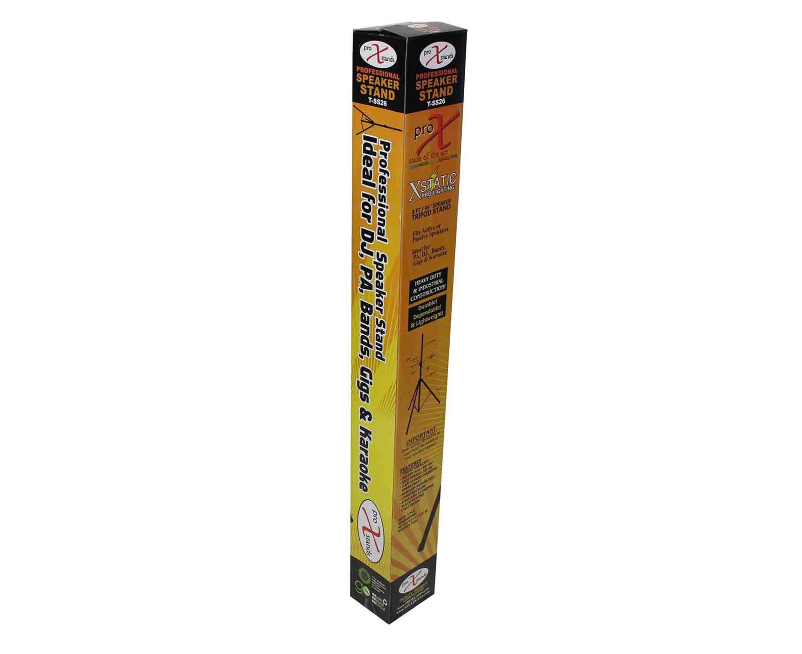 ProX T-SS26 Heavy Duty All Metal Speaker Tripod Stand 8' (96") by ProX Cases