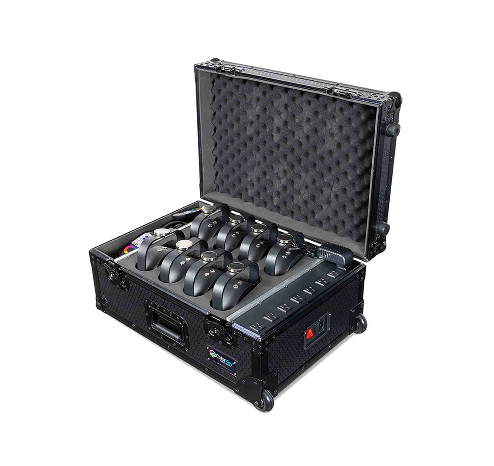 Colorkey CKU-9038 8-pc Charging Road Case Trolley for MobilePar HEX 5 by ColorKey