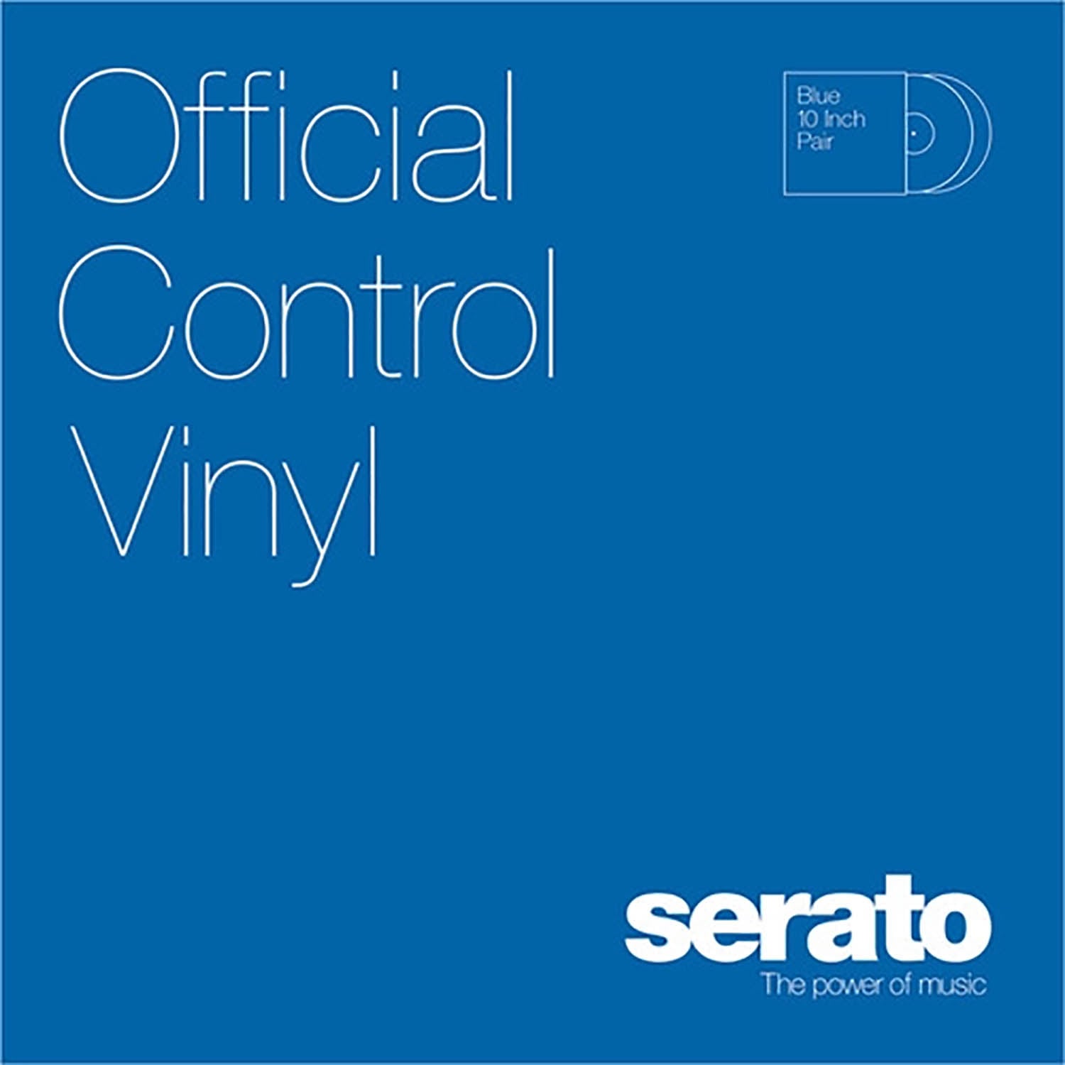 Serato SCV-PS-BLU-10, 10" Control Vinyl Pair - Blue