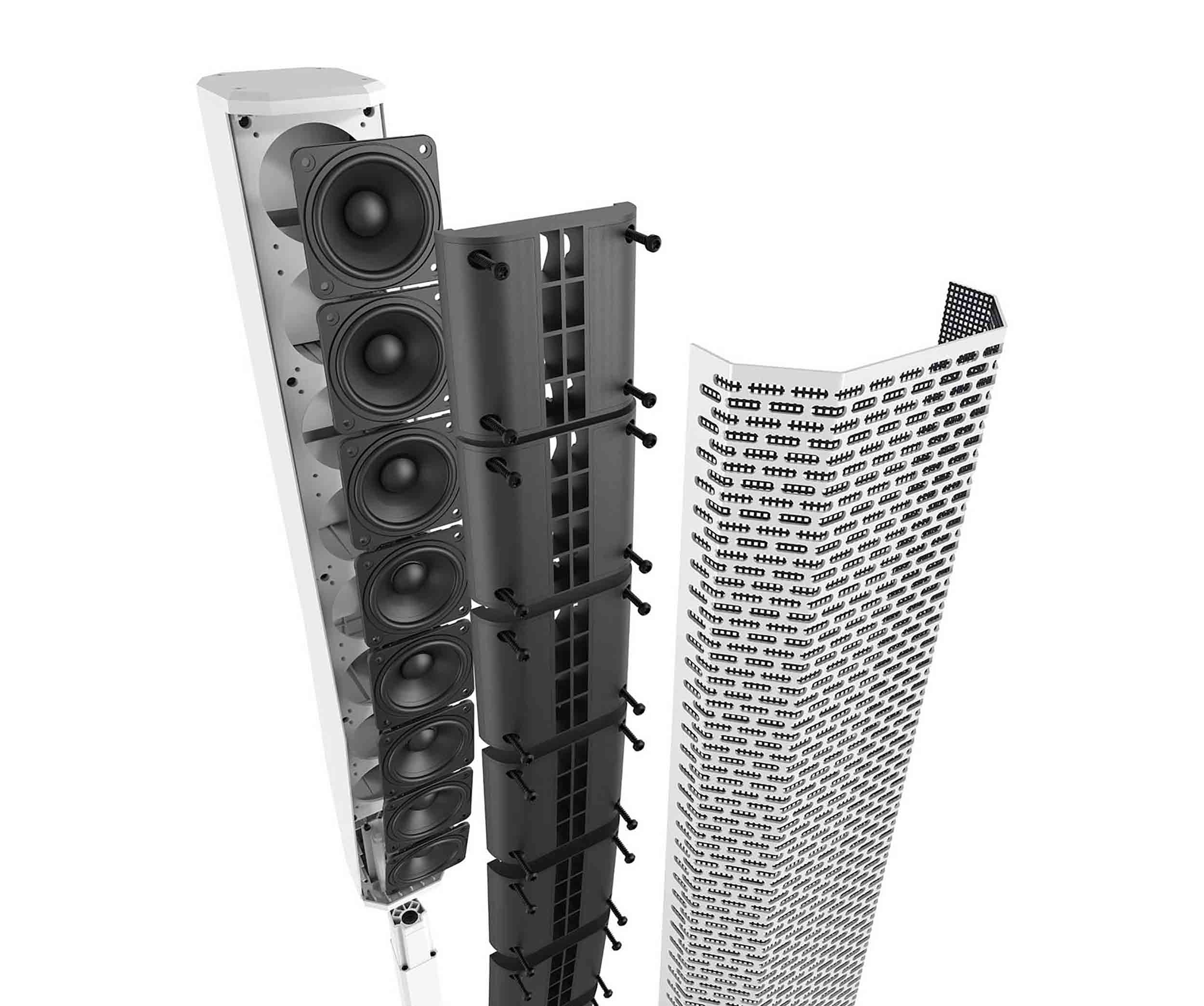 Electro-Voice Evolve 50 Column Speaker Array and Subwoofer in White by Electro-Voice
