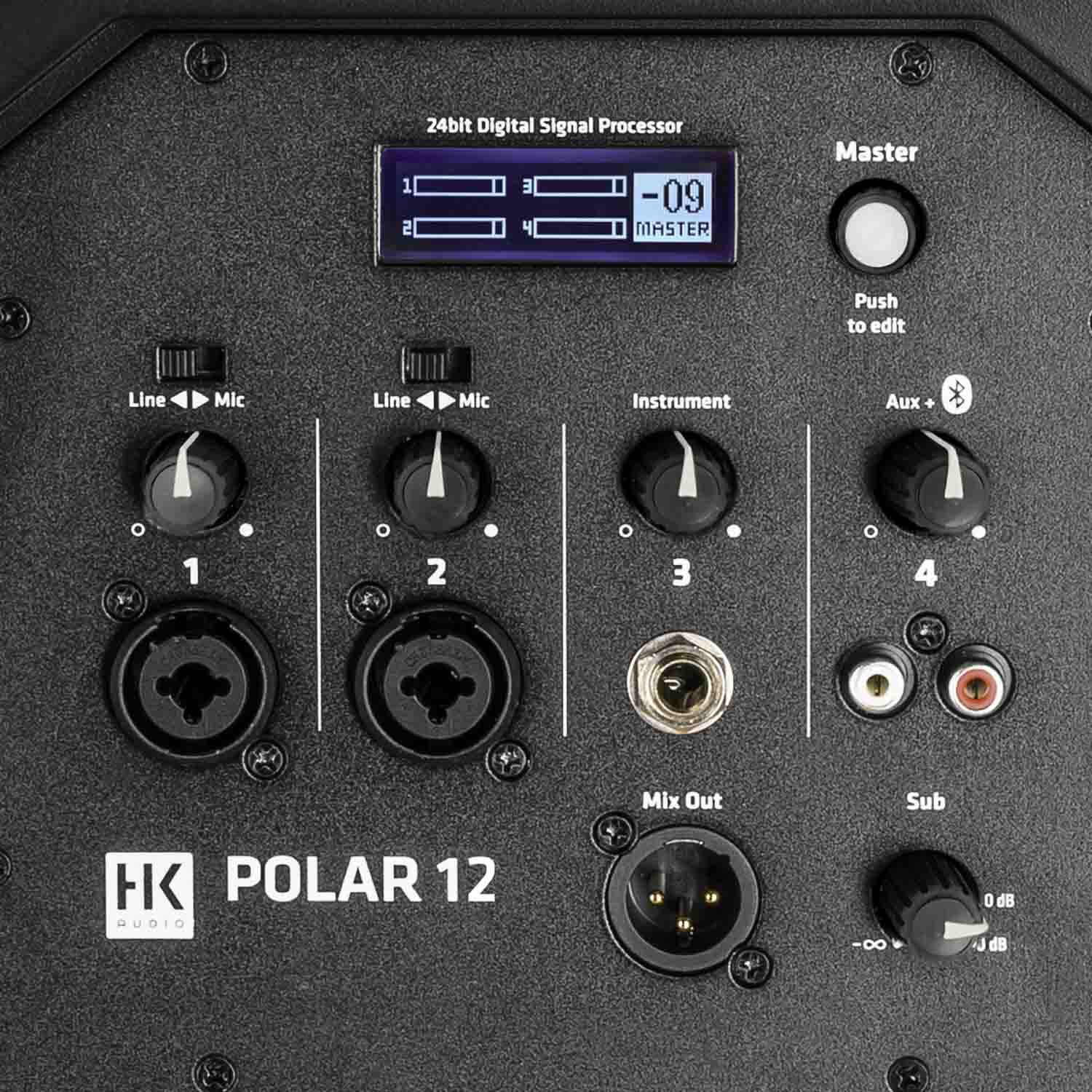HK AUDIO Polar 12 Two-Way 12" 2000W Powered Column Array Audio Speaker System (Bluetooth)