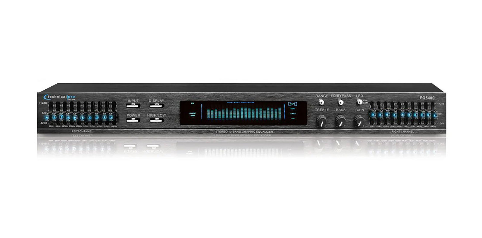 Technical Pro EQ5400 Professional Dual 10-Band Equalizer by Technical Pro